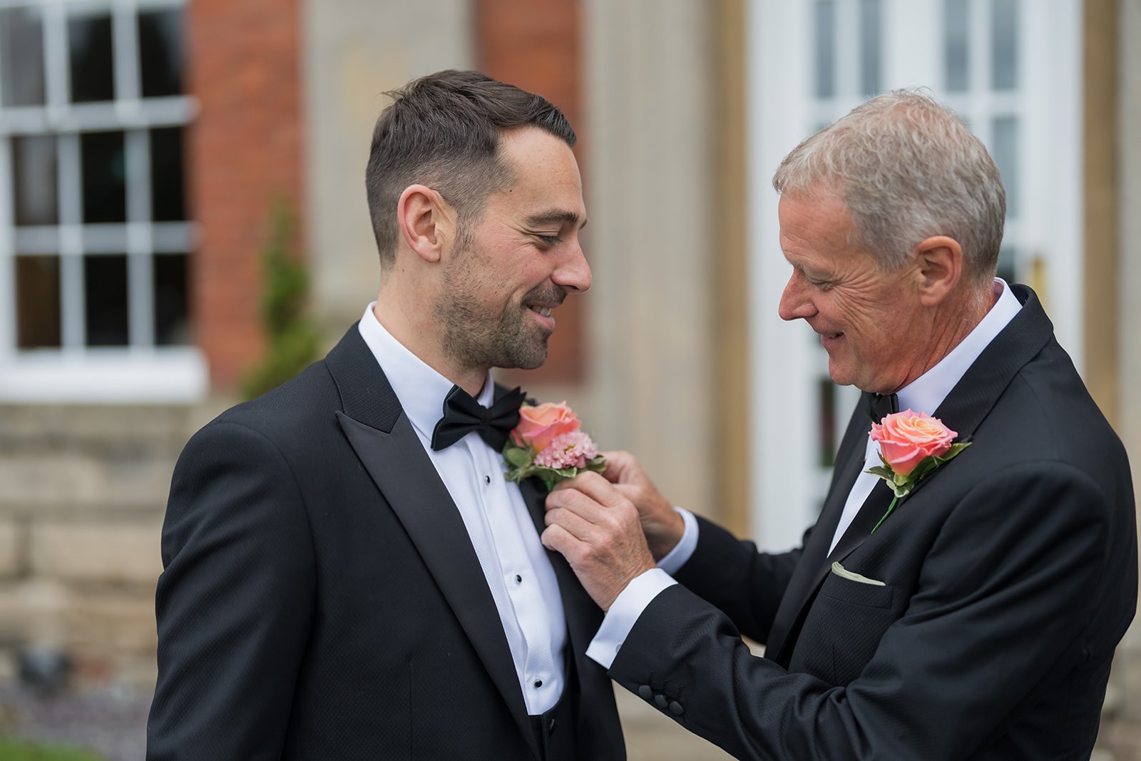 Daniel with his father at Mottram Hall