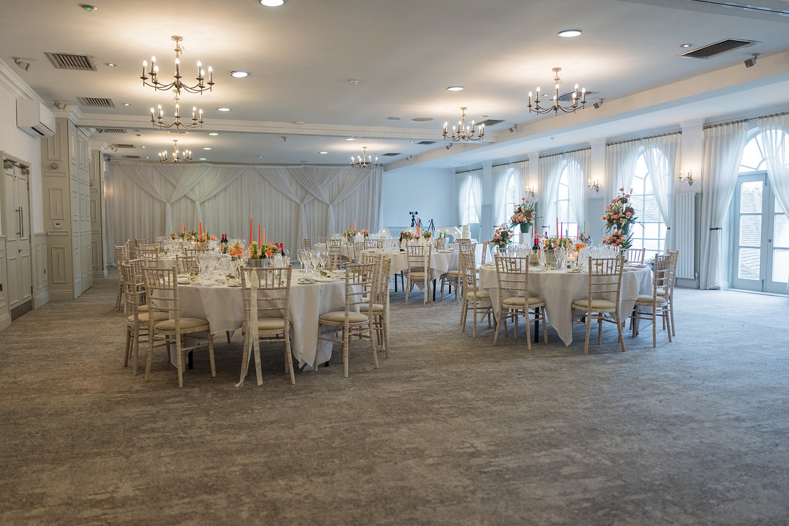 The reception room before dinner at Mottram Hall