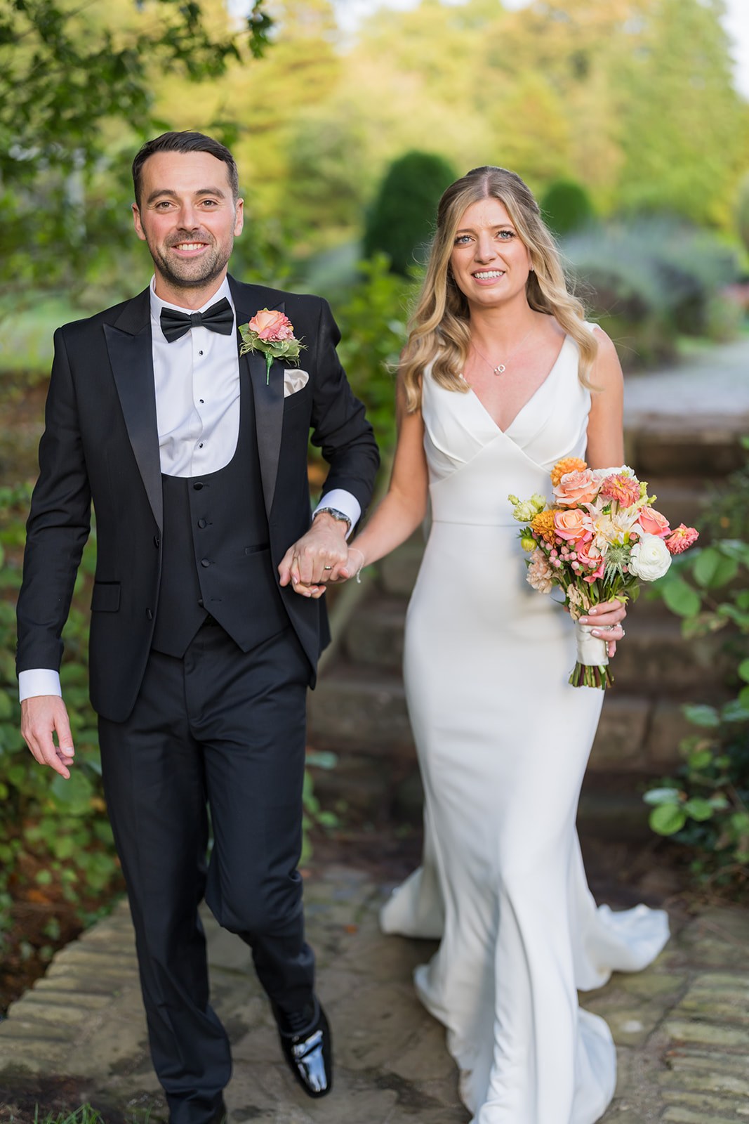 A portrait by the garden steps at Mottram Hall