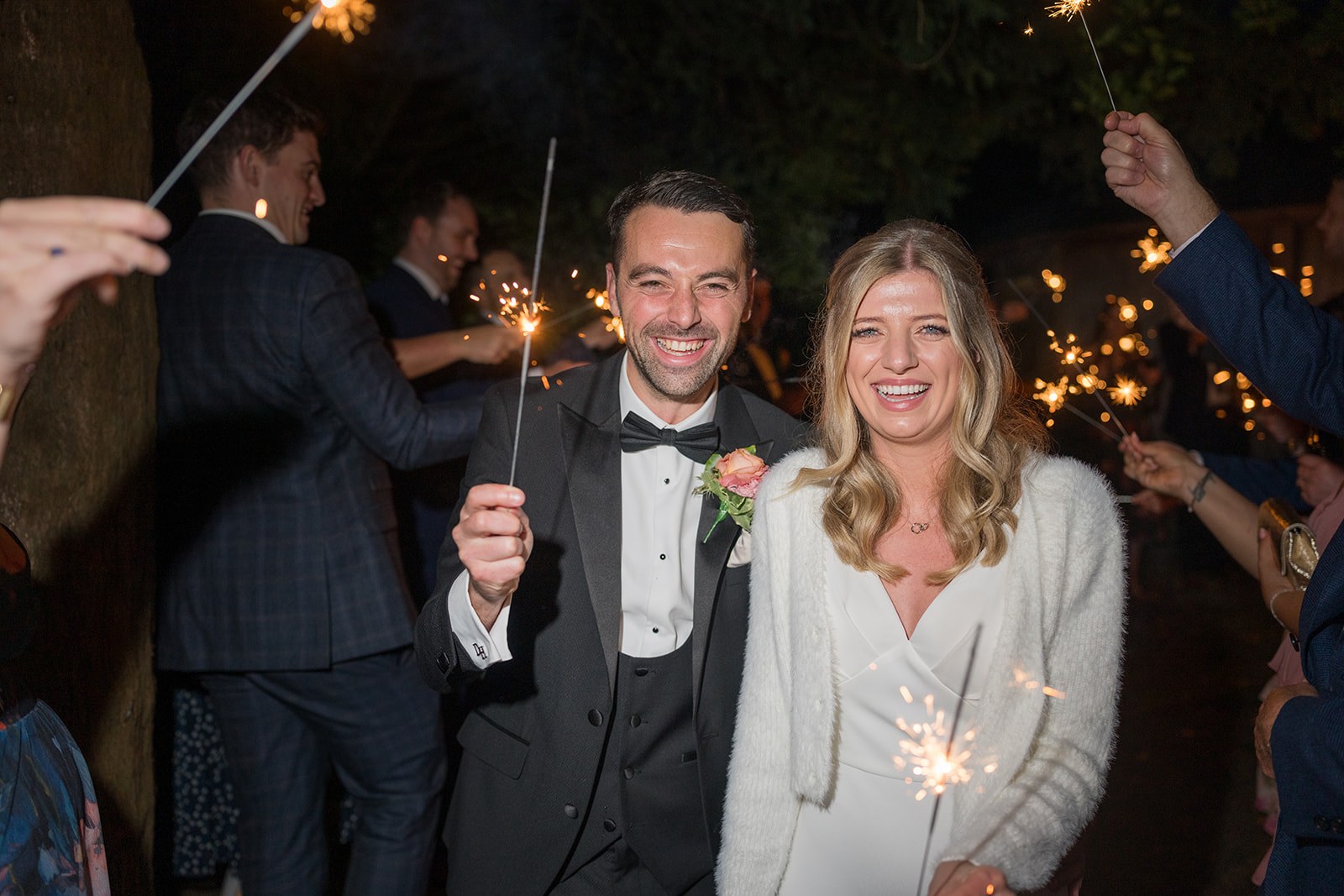 Sparkler celebrations at Mottram Hall