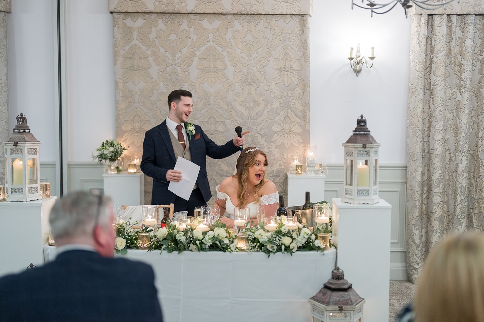 Rhys giving his speech at Mottram Hall