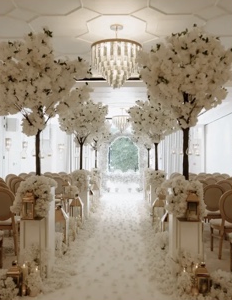 Floral ceremony aisle from Perfect Day Weddings’ portfolio