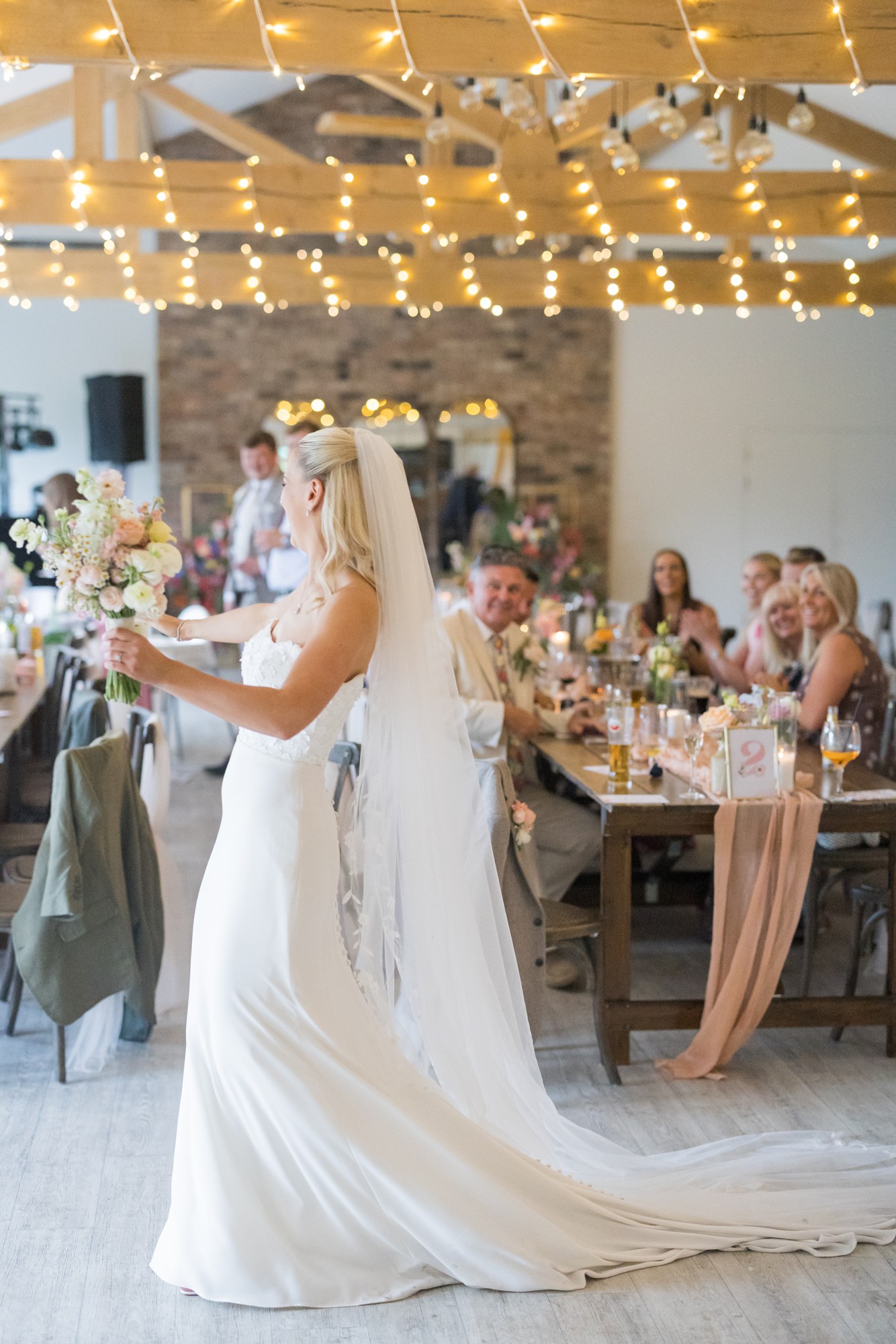 The first dance under the fairy lights at Pryors Hayes