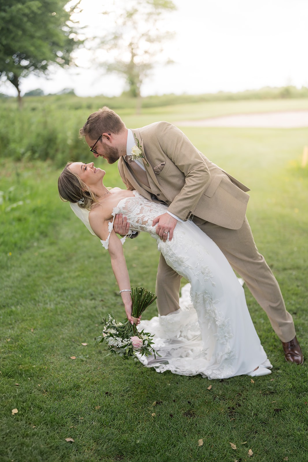 Kayleigh and Ryan enjoying their portrait session at Pryors Hayes