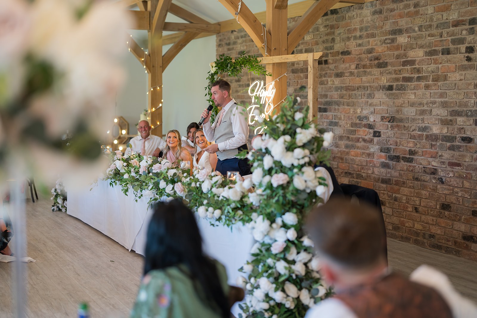 The wedding breakfast at Pryors Hayes