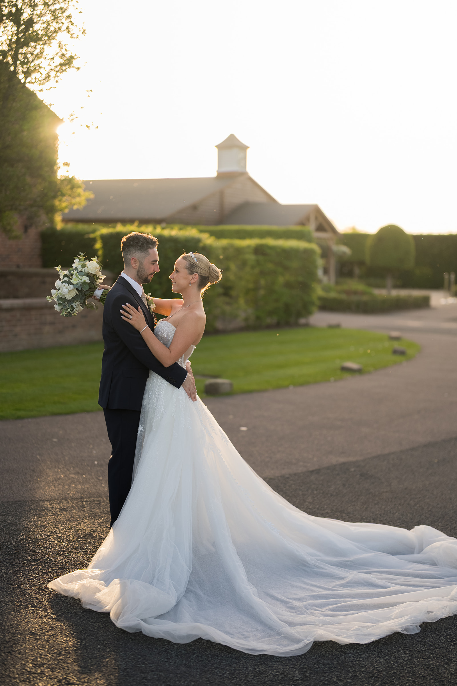 Stephanie and Ben together in the evening light at Merrydale Manor