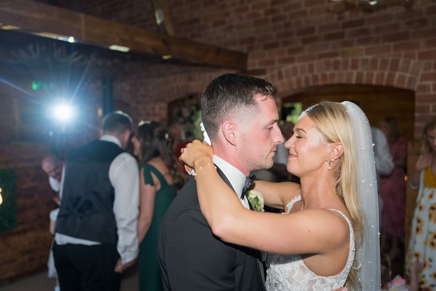First dance at Evie and Josh’s Burlton Manor wedding
