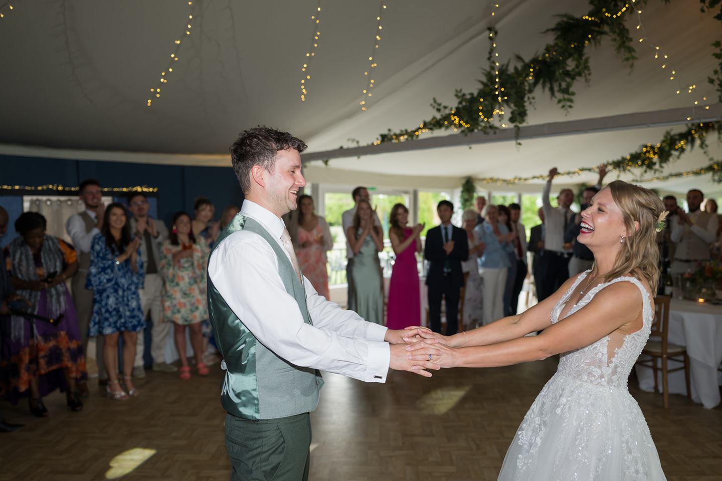 First dance at Hannah and Jacob’s Combermere Abbey wedding