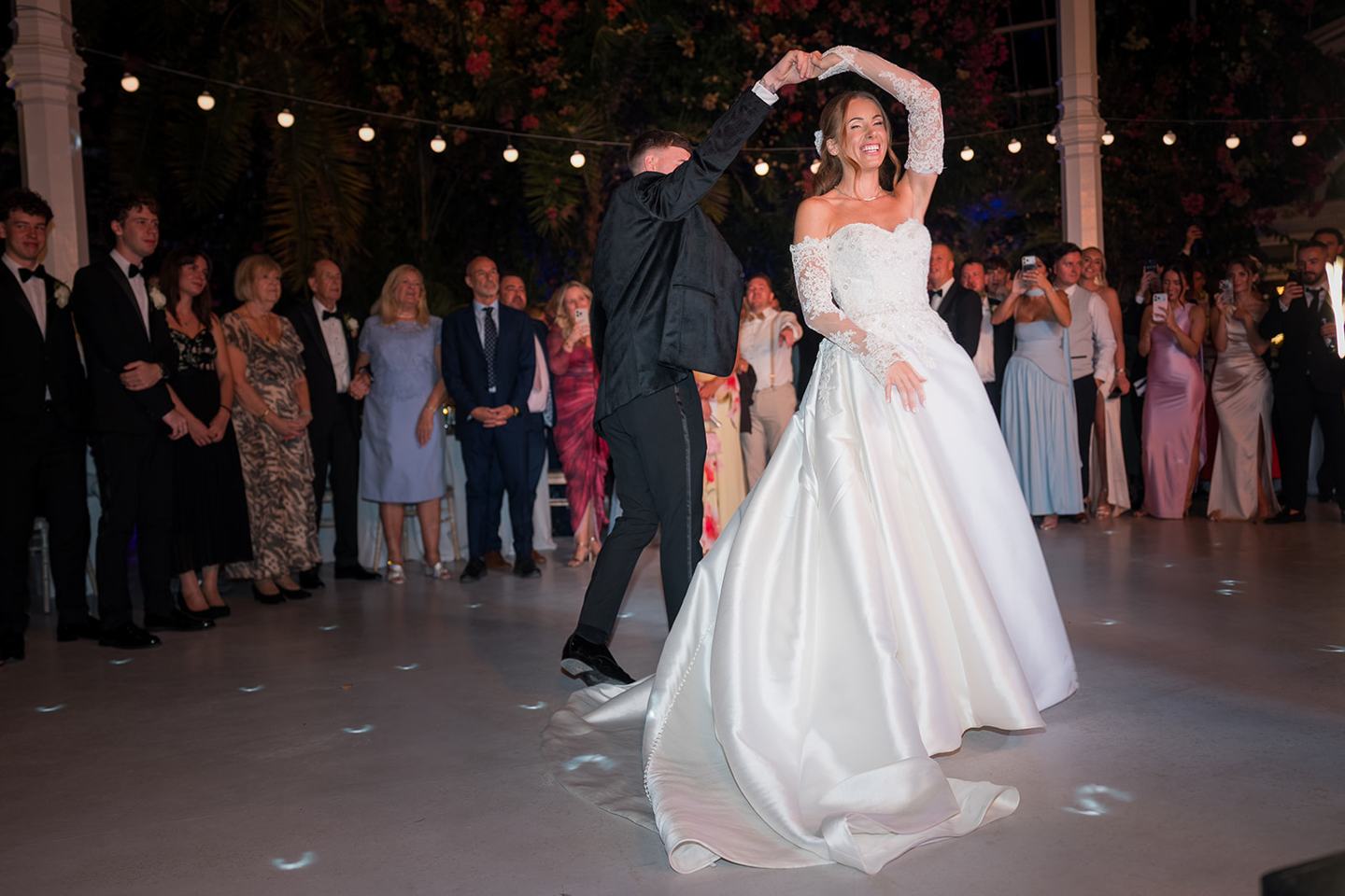The first dance at Heather and Charlie’s Sefton Park Palm House wedding