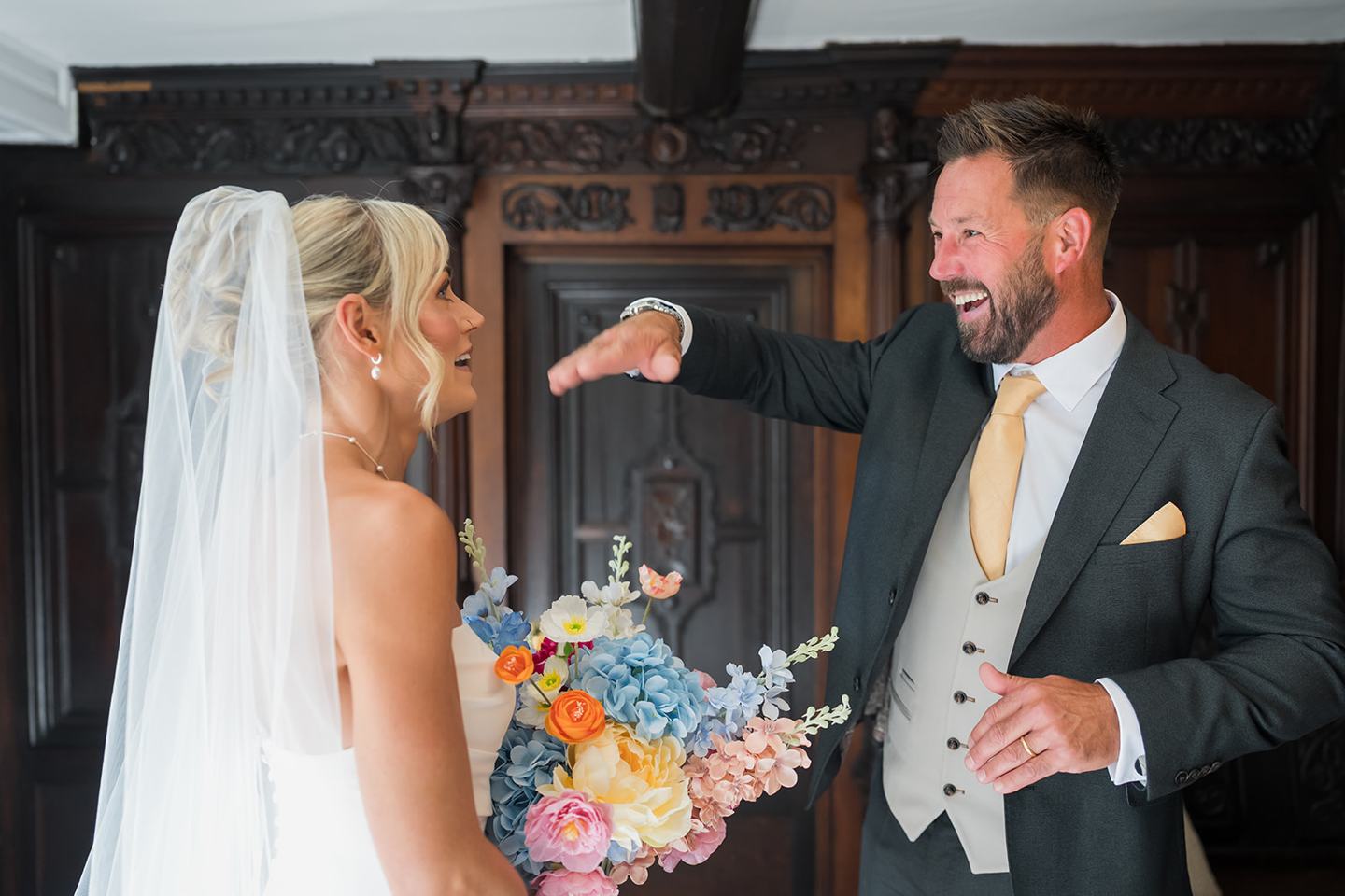 An emotional first look at Lauren and Ryan’s The River Barn wedding