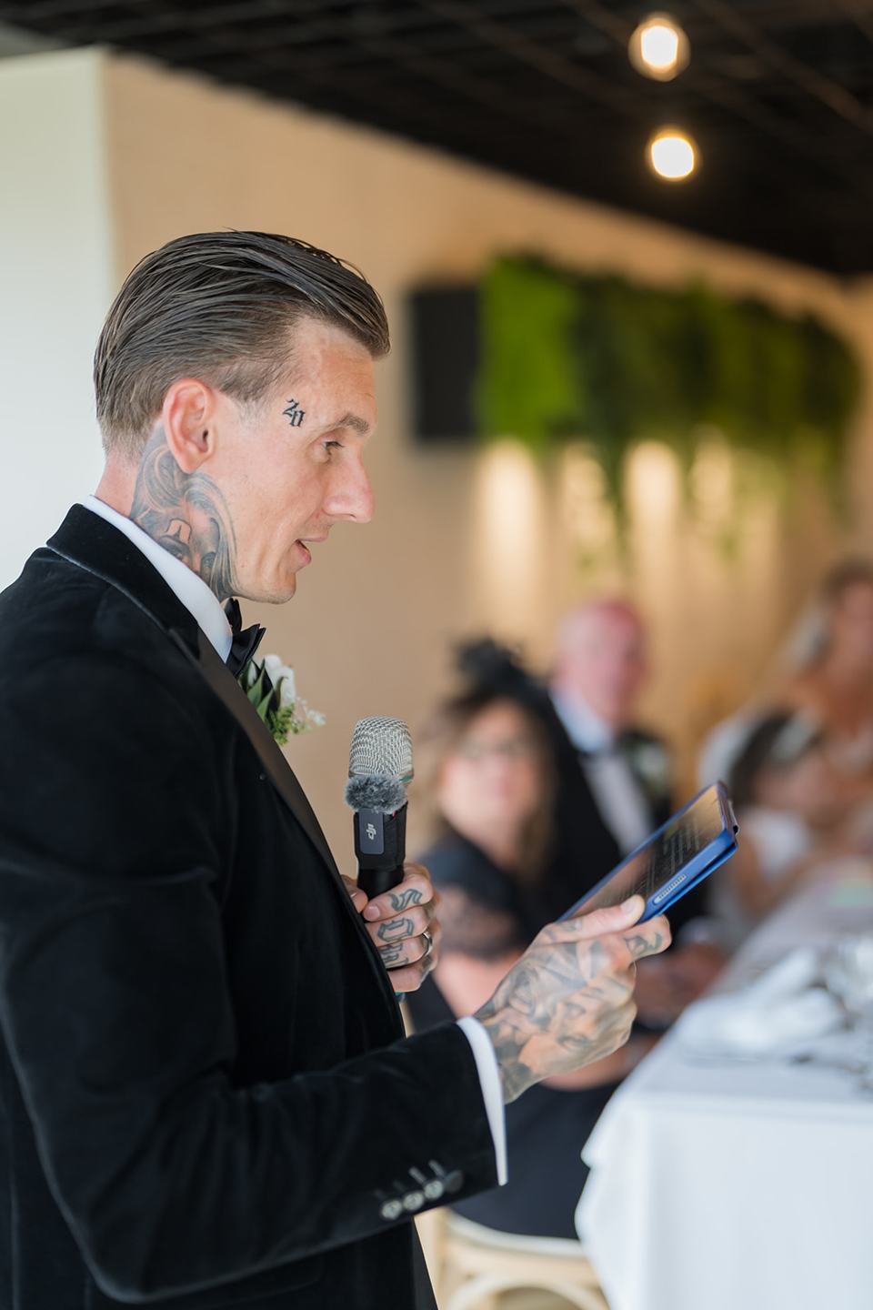 Wedding speeches at Ellie and Thomas’s The Whistle Barns wedding