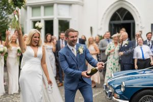 People celebrating in a wedding event