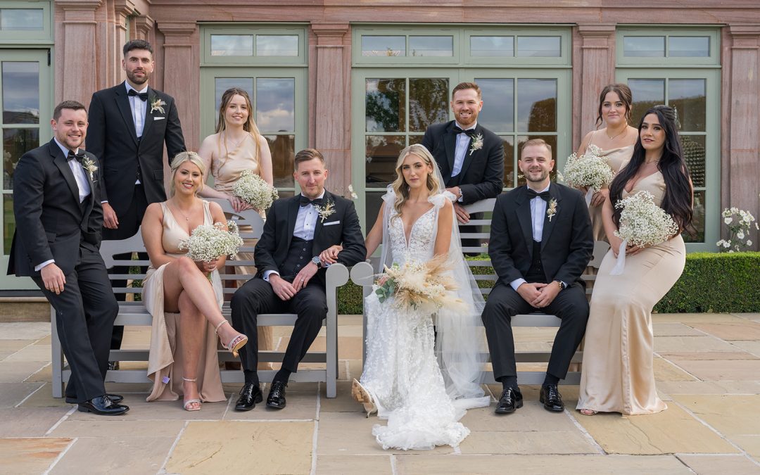 People posing in a Wedding event